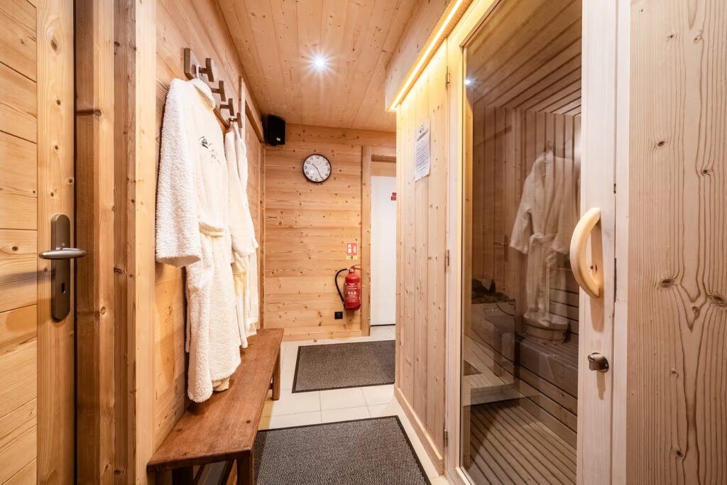 sauna chalet montagne Thollon les Mémises