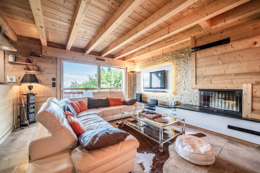 coin cheminee chalet montagne